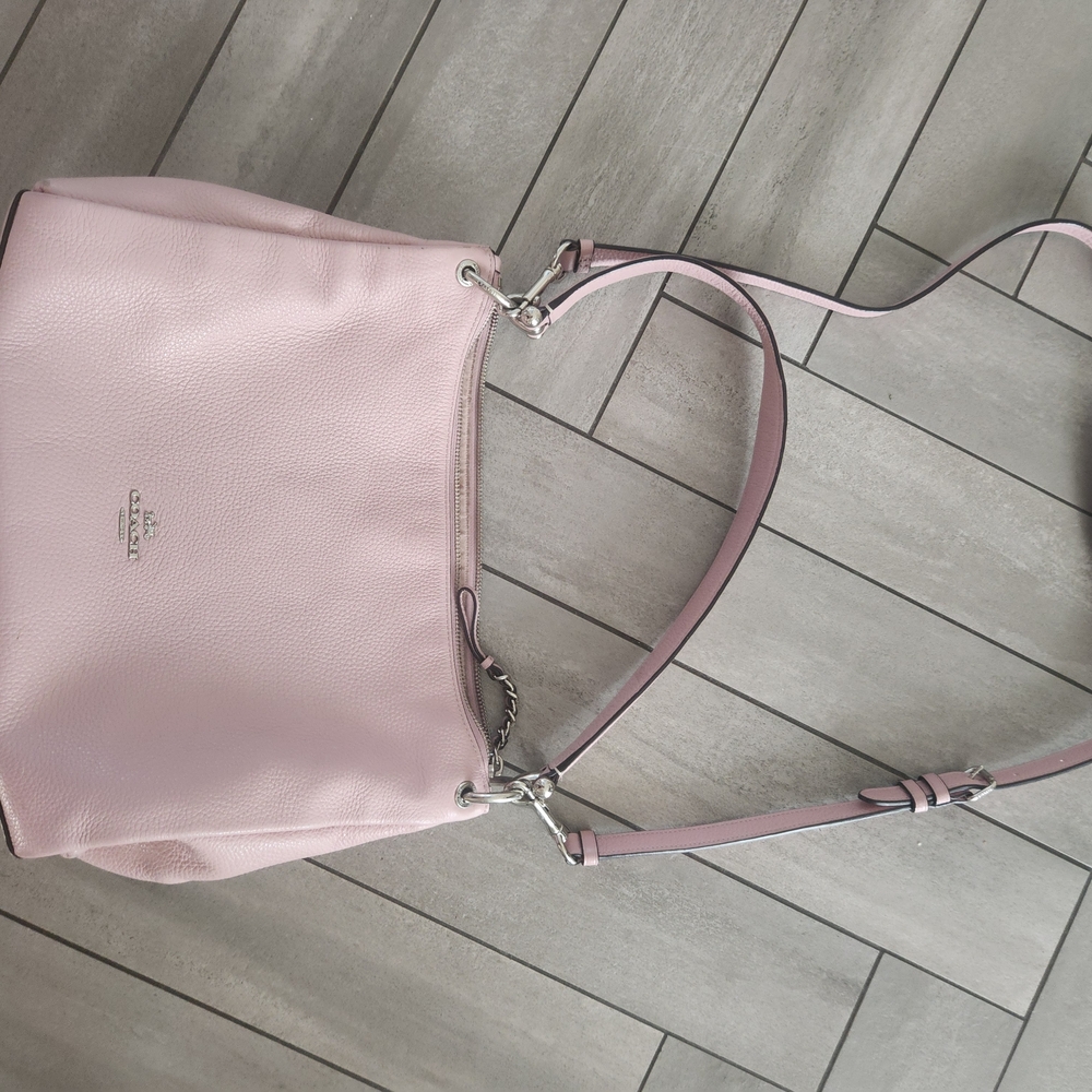 Coach Pink Leather Shoulder Bag